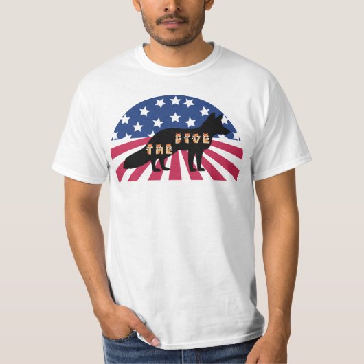 T-shirt Fox News The Five Fox et American Flag (Devant)