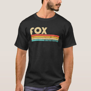 T-shirt FOX Nom De Famille Funny Retro Vintage 80S 90S Ann