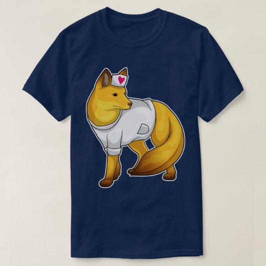 T-shirt Fox Nurse Heart (Design devant)