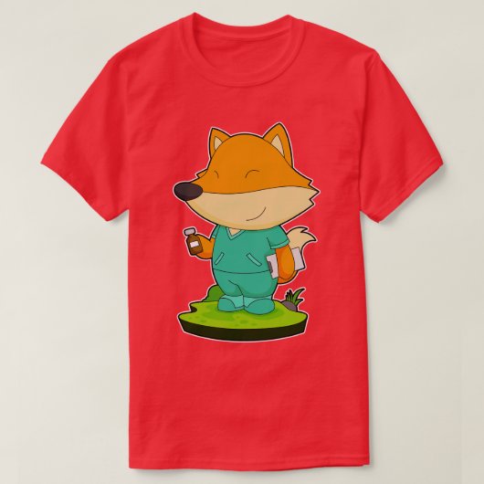 T-shirt Fox Nurse Medicine (Design devant)