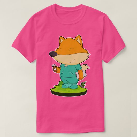 T-shirt Fox Nurse Medicine (Design devant)