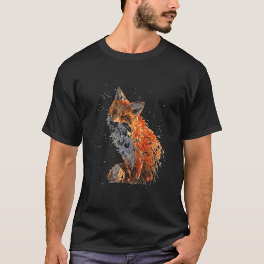T-shirt Fox peint à la main Fox (Devant)