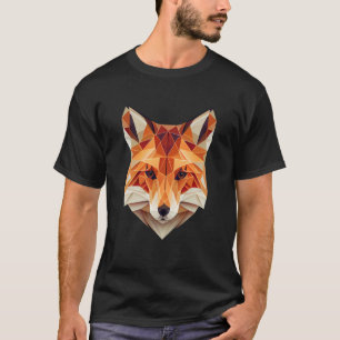 T-shirt Fox Polygon Wild Animal Wildlife Geometr