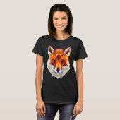 T-shirt Fox Polygon Wild Animal Wildlife Zookeeper Geomet (Devant entier)
