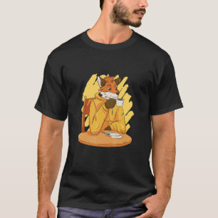 T-shirt Fox Profitant de sa tasse de café