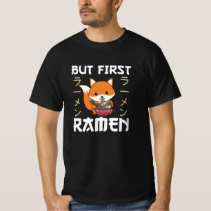 T-shirt Fox Propulsé Par Ramen Cute Kawaii Foxes
