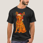 T-shirt Fox Red Lab Christmas Tree Light Pajama Labrador D (Devant)