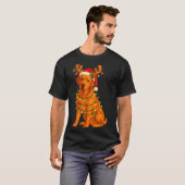 T-shirt Fox Red Lab Christmas Tree Light Pajama Labrador D (Devant entier)