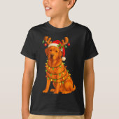 T-shirt Fox Red Lab Christmas Tree Light Pajama Labrador D (Devant)