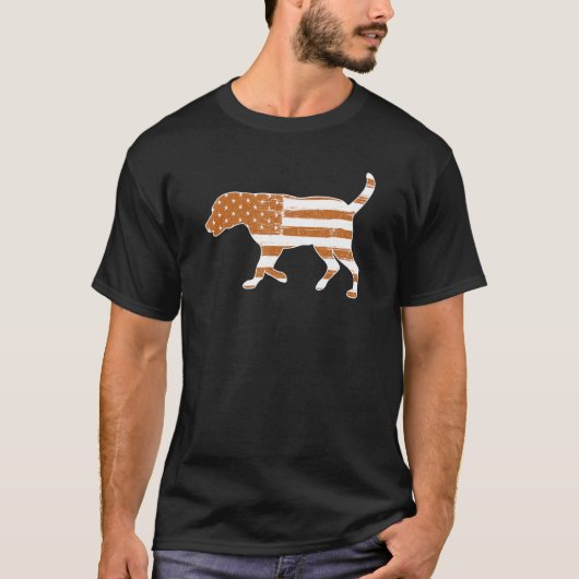 T-shirt Fox Red Lab Mom Dad Labrador Retriever Flag (Devant)