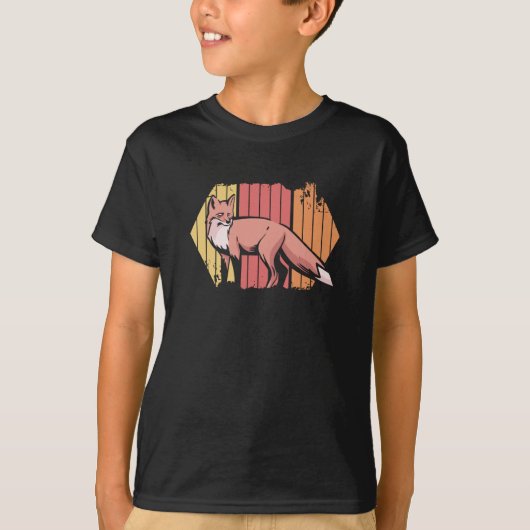T-shirt Fox Retro Vintage (Devant)