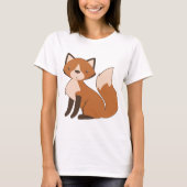 T-shirt Fox se reposant mignon (Devant)