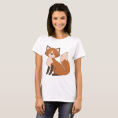 T-shirt Fox se reposant mignon (Devant entier)