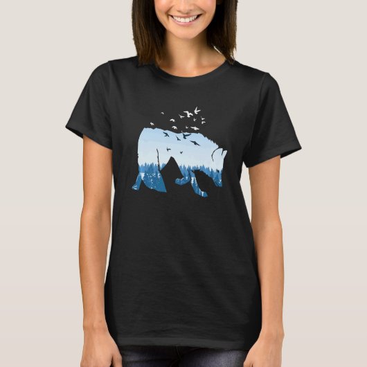 T-shirt Fox silhouette fox hunting hunter hunting natur au (Devant)