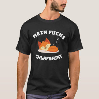 T-shirt Fox Sleep Fox Cute Sleep Hat Sleeping Pyjamas Nap