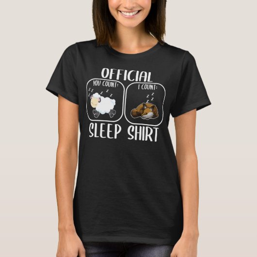 T-shirt Fox Sleep Shirt Count Sheep (Devant)