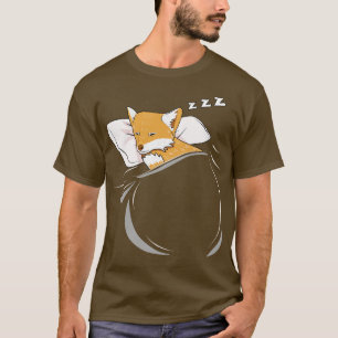 T-shirt Fox Sleeping Animal Nap Nappage Sbois