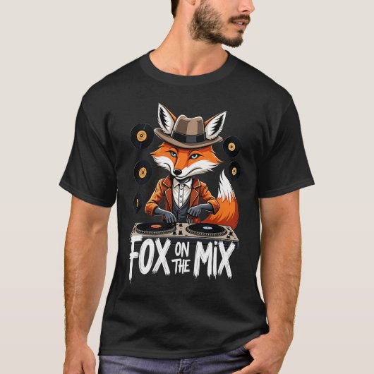 T-shirt Fox sur le DJ Mix Retro (Devant)