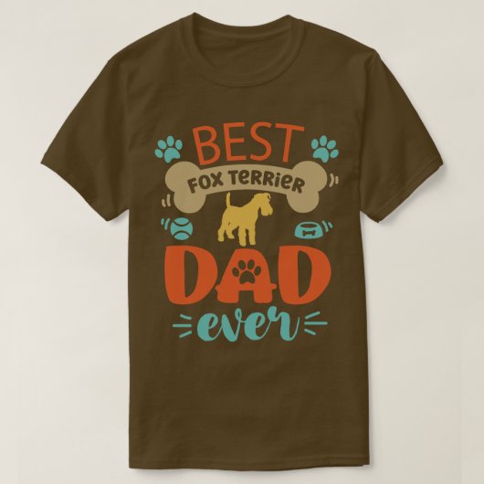 T-shirt Fox Terrier Chien Papa (Design devant)