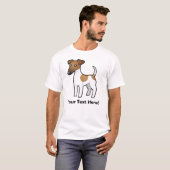 T-shirt Fox Terrier doux de bande dessinée (Devant entier)