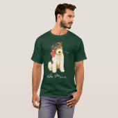 T-shirt Fox Terrier rose de fil de Valentine (Devant entier)