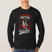 T-shirt Fox Terrier Valentine's Day Wire Fox Terrier (Devant)