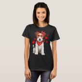 T-shirt Fox Terrier Valentines Day Wirehaired Dog Lover He (Devant entier)