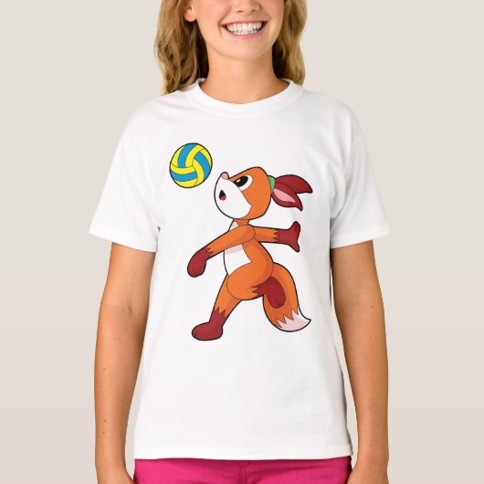 T-shirt Fox Volleyball player Volleyball Sports (Devant)