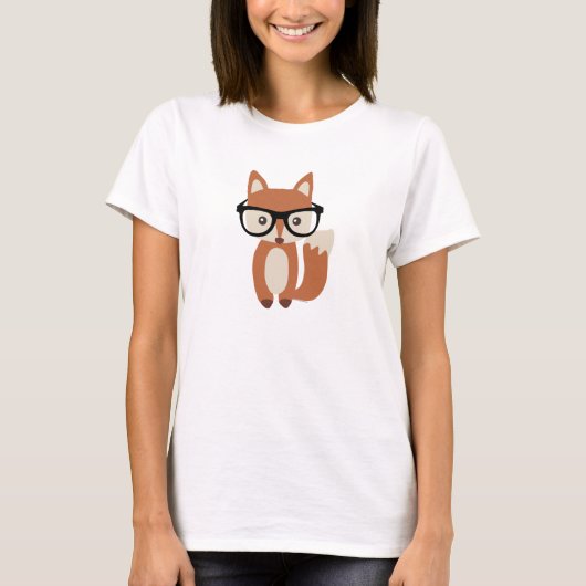 T-shirt Fox w/Glasses de bébé de hippie (Devant)