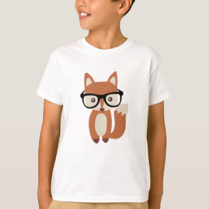 T-shirt Fox w/Glasses de bébé de hippie