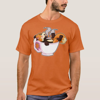 T-shirt Fox with Coffee