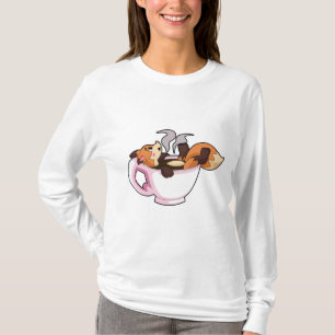 T-shirt Fox with Coffee