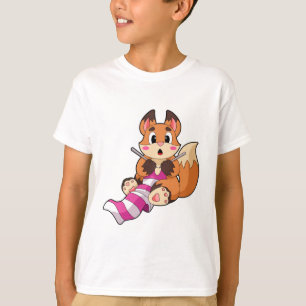 T-shirt Fox with Scarf