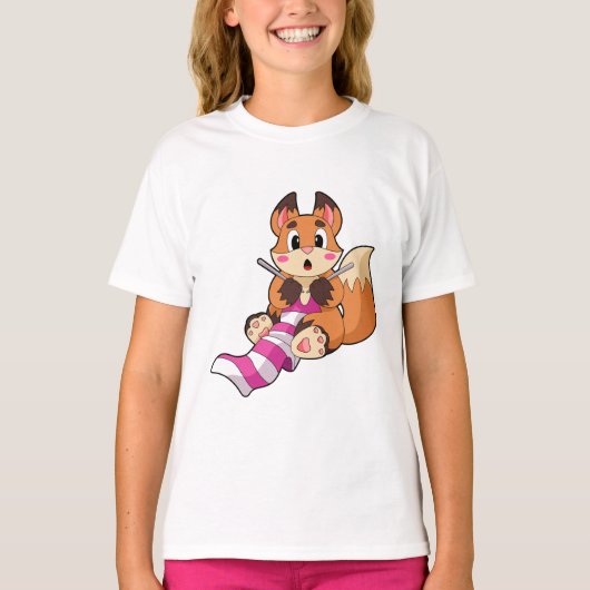 T-shirt Fox with Scarf (Devant)