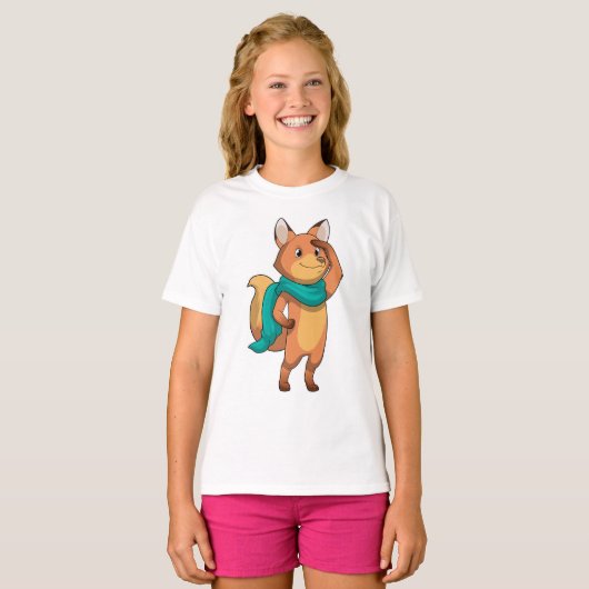 T-shirt Fox with Scarf (Devant entier)