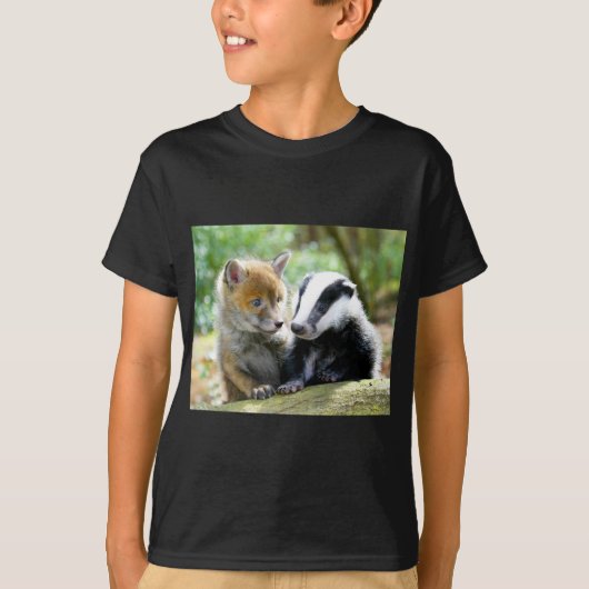 T-shirt Foxcub & Badger Cute ! (Devant)