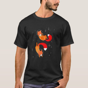 T-shirt Foxes Astronaut mignon renverse l'art spatial
