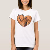 T-shirt Foxes mignons (Devant)