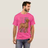 T-shirt Foxred Lab American Flag Fox Red Labrador Retrieve (Devant entier)