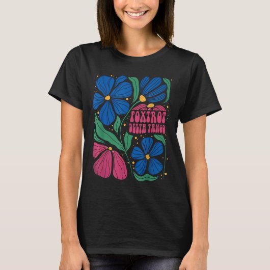 T-shirt Foxtrots Deltas Tangos Fleur Boho (Devant)