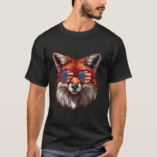 T-shirt Foxy American Flag Funny Foxy Lovers Maman Papa 4t