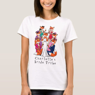T-shirt Foxy Bride To Be Bachelorette Bride Tribe Fox