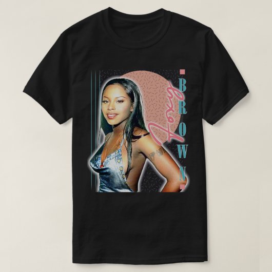 T-shirt Foxy Brown 90s Retro Fan Design (Design devant)