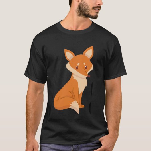 T-shirt Foxy Cute Fox Women's Foxy (Devant)