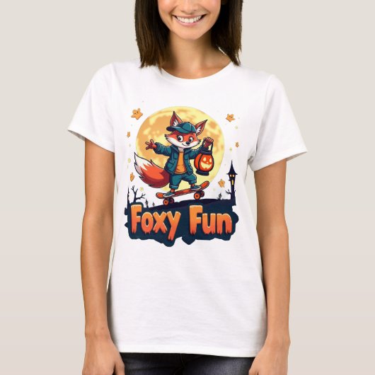 T-shirt Foxy Fun Halloween Skate Tee (Devant)