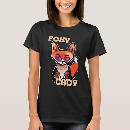 T-shirt Foxy Lady | Renard Mignon (Devant)