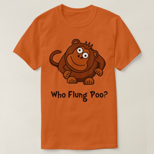 T-shirt Fpoumon de singe Poo drôle (Design devant)