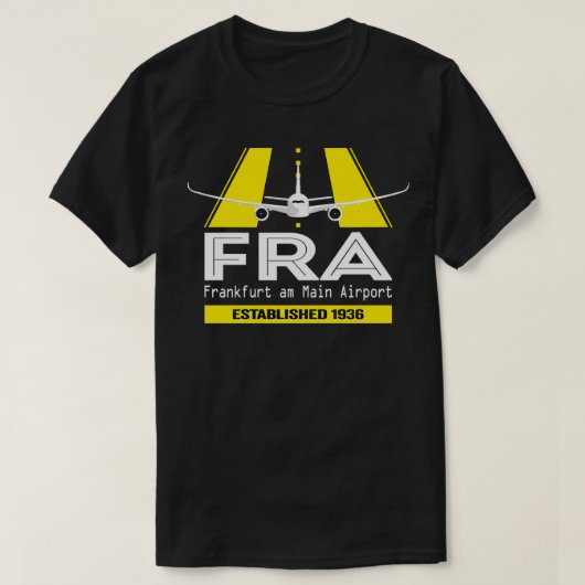 T-shirt FRA Frankfurt Airport Allemagne Conception de plan (Design devant)