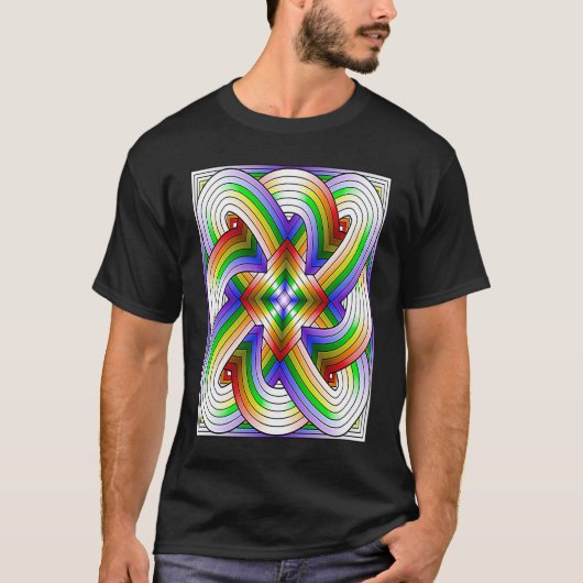 T-shirt Fractal Fracturé Cataclysmique Intert de la Route (Devant)