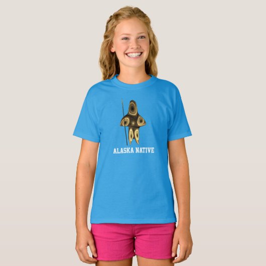 T-shirt Fractal Inuit Hunter (Devant entier)